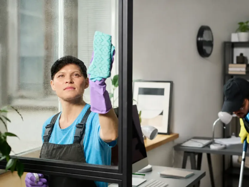 Office window cleaning