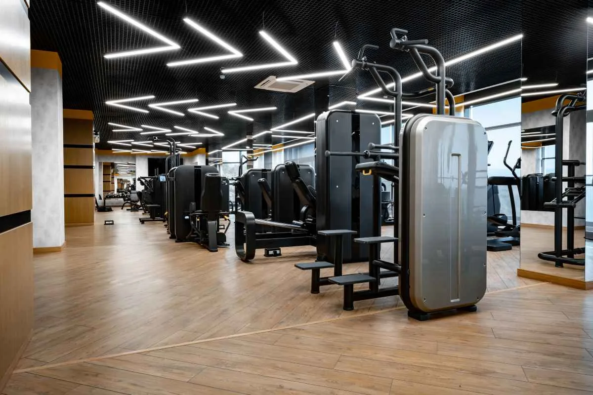 img-workout-area A spotless area after a gym floor cleaning service.